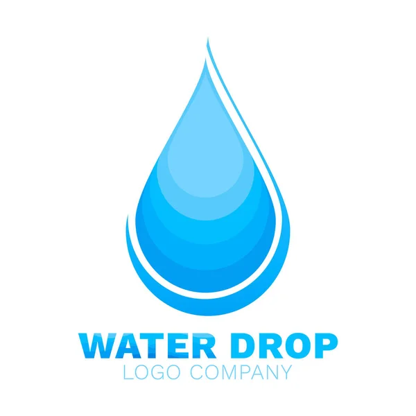 Water Drop Aqua Logo Design Vector Isolated White Abstract Background — Stock Vector