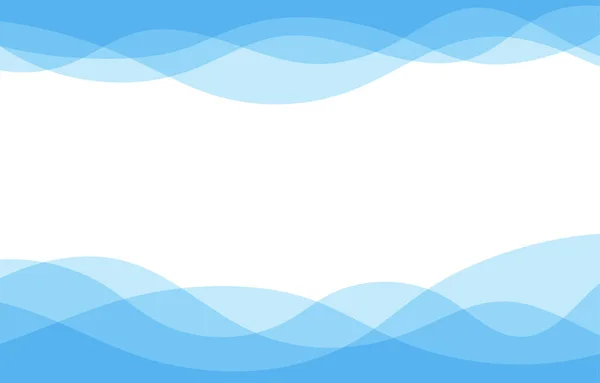 Blaues Wasser Welle Meer Linie Kurve Hintergrund Banner Vektor Illustration — Stockvektor