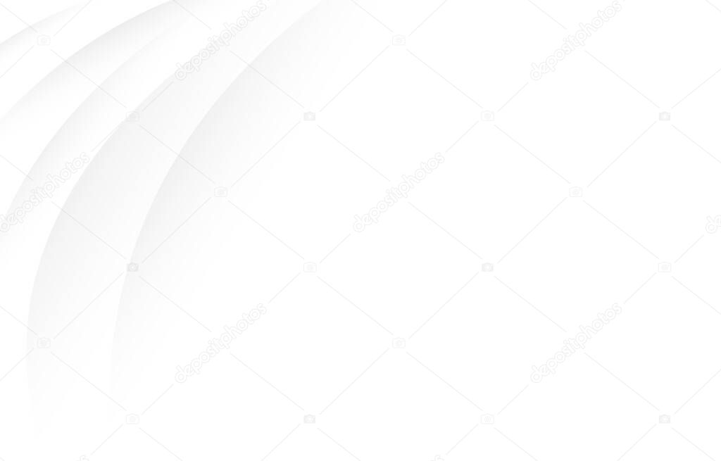 Abstract white and gray lines curve smooth modern with space subtle background vector illustration.