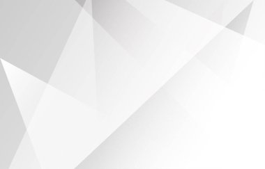 Beyaz ve gri üçgen geometrik teknoloji modern fütüristik soyut arka plan çizimi.