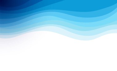 Soyut sıvı mavi okyanus dalgası deniz pankartı vektör arkaplan illüstrasyonu.