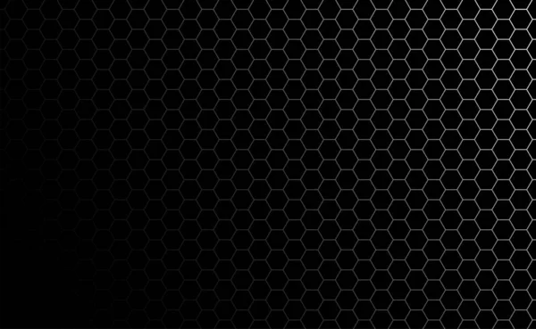 Hexagon Abelha Urticária Padrão Sem Costura Fundo Escuro Vetor Ilustração — Vetor de Stock