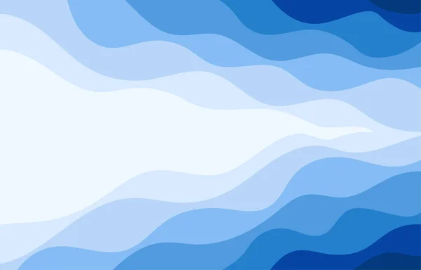 蓝色波浪曲线横幅背景矢量图解 — 图库矢量图片