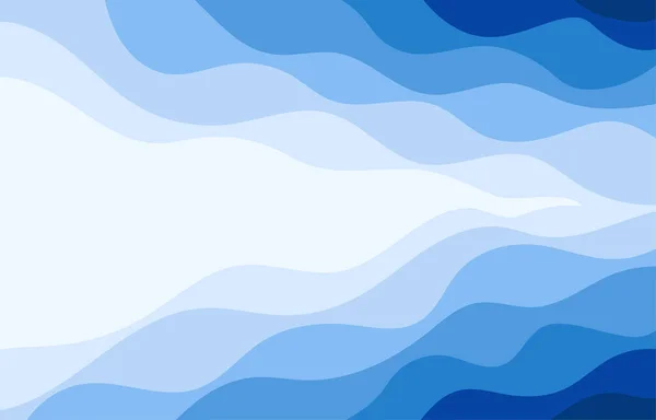 Abstracto Azul Onda Río Curva Banner Fondo Vector Ilustración — Archivo Imágenes Vectoriales