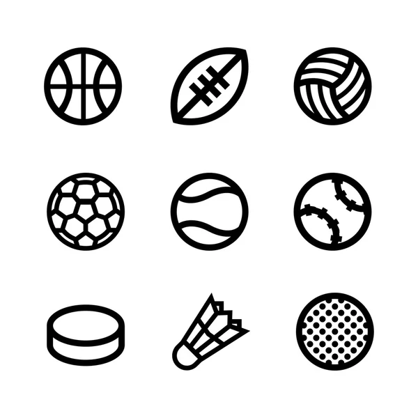 Sports balls — Stock Vector