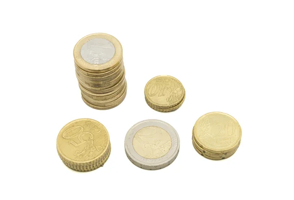Монеты евро — стоковое фото