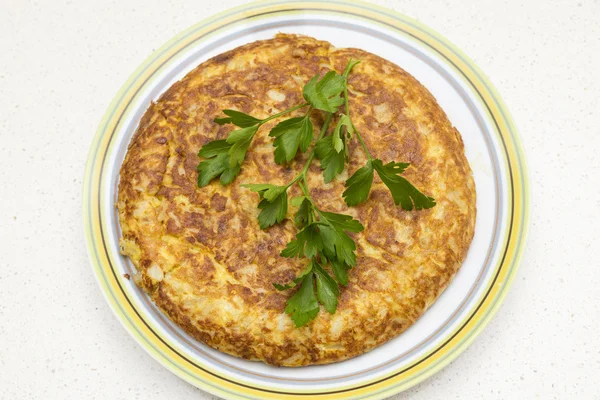 Tortilla española con perejil —  Fotos de Stock