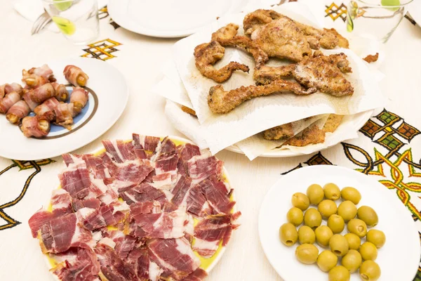 Several plates of food — Stock Photo, Image