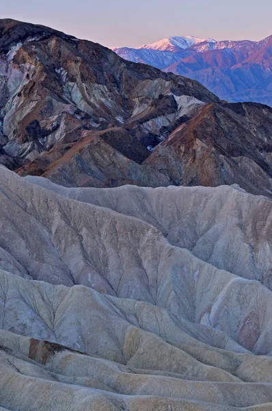 Paysage Aube Des Montagnes Panamint Golden Canyon Depuis Zabriskie Overlook — Photo