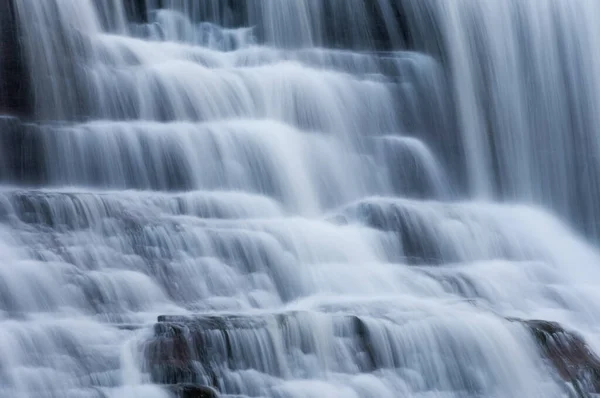 Tájkép Agate Falls Rögzített Mozgás Maszat Ottawa Nemzeti Erdő Michigan — Stock Fotó