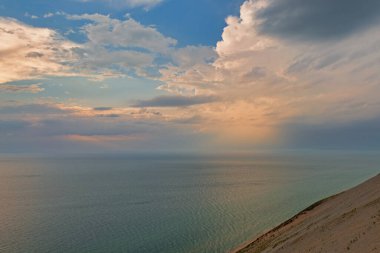 Michigan Gölü, Michigan Gölü, Uyuyan Ayı Kumulları Ulusal Lakeshore, Michigan, ABD