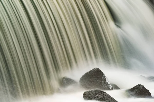 Landscape Captured Blurred Motion Cascade Rabbit River Michigan Usa — Stock Photo, Image