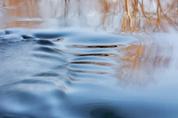 Abstract Landscape Captured Motion Blur Rapids Rabbit River Reflections Sunlit — Stock Photo, Image