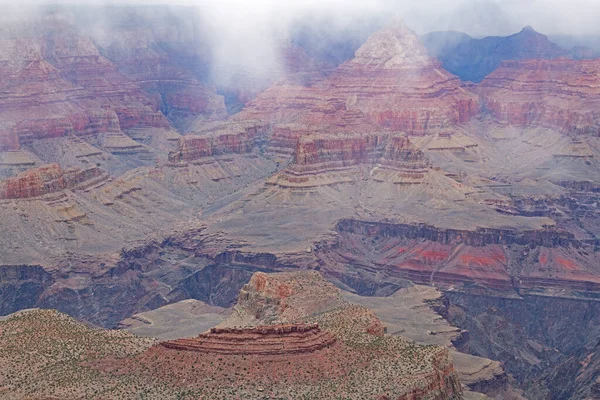 Paisagem Nuvens Dentro Sobre Grand Canyon Lipan Overlook South Rim — Fotografia de Stock