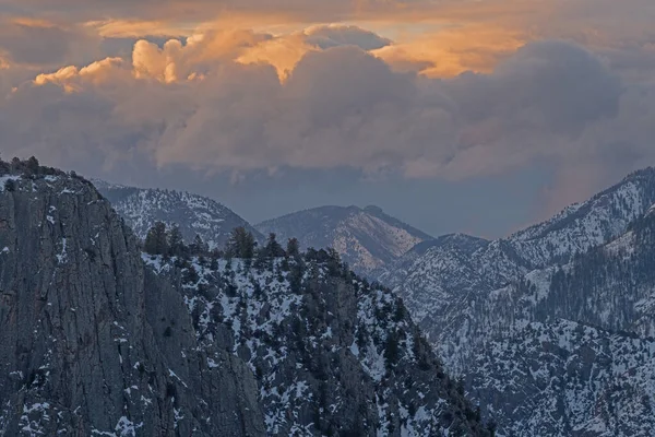 Зимовий Пейзаж Світанку Чорного Каньйону Національного Парку Гуннісон Колорадо Сша — стокове фото