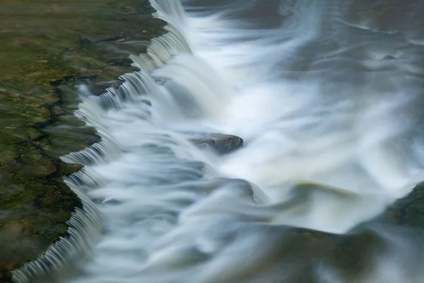 Landscape Cascade Autrain Falls Captured Motion Blur Hiawatha National Forest — Stock Photo, Image