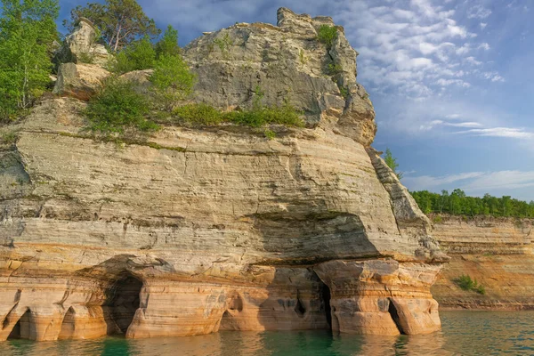 Landscape Miner Castle Pictured Rocks National Lakeshore Michigan Upper Peninsula — Stock Photo, Image