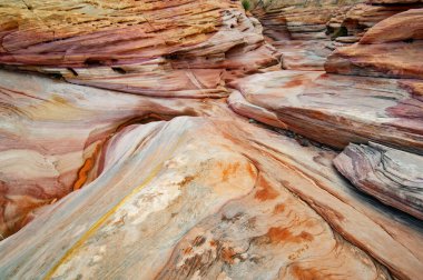 Slot kanyonu manzarası, Valley of Fire State Park, Nevada, ABD