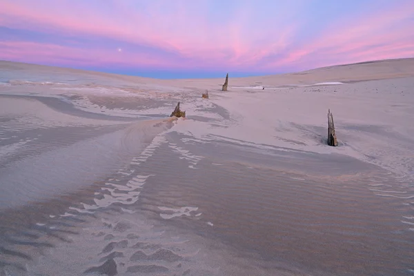 Dunes de sable du lac Dawn Silver — Photo