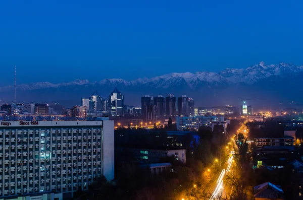 Almatı havadan görünümü — Stok fotoğraf