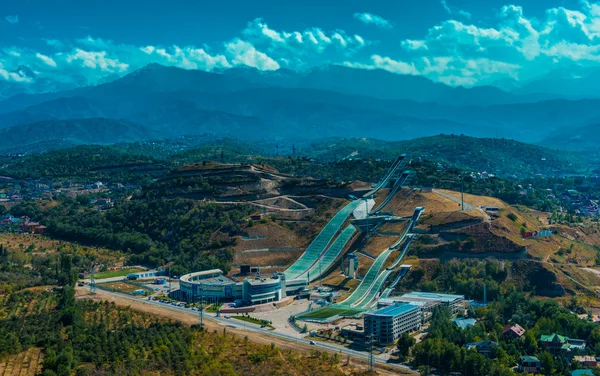 Ski jumping hill — Stock Photo, Image