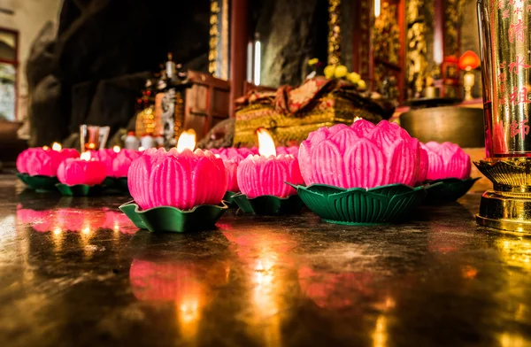 Lotus gyertyák — Stock Fotó