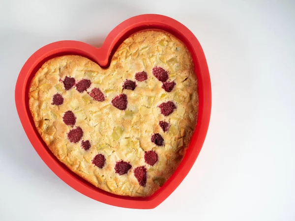 Heart shape cake silicon mould on white background — Stock Photo, Image