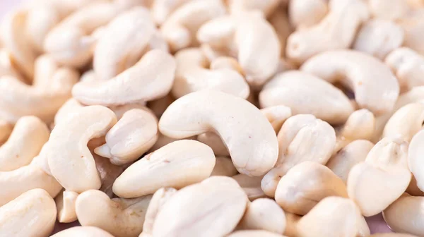 Closeup of soaked cashew nuts healthy food — Stock Photo, Image