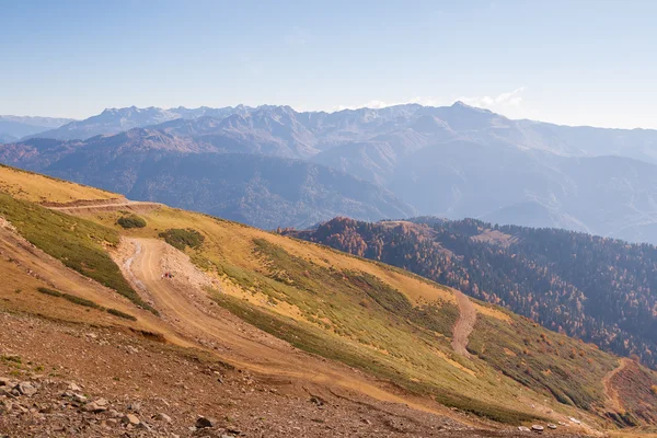 Beautiful Western Caucasus mountains in autumn — Stock Photo, Image