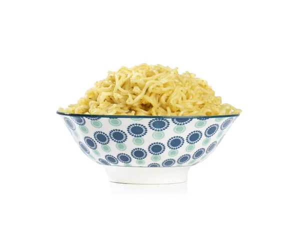 Plain Maggi Noodles Instant Masala Maggi Geïsoleerd Witte Achtergrond — Stockfoto