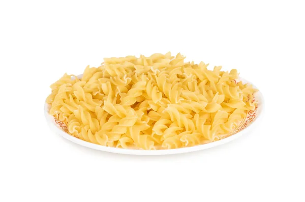 Frische Rohe Pasta Auf Weißem Hintergrund — Stockfoto