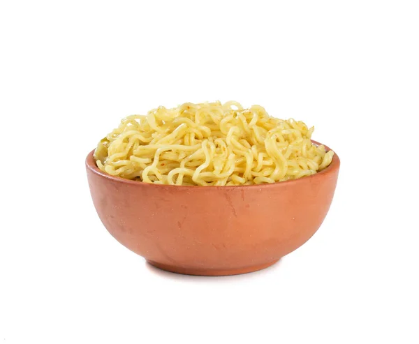 Απλό Maggi Noodles Στιγμιαίο Masala Maggi Απομονώνονται Λευκό Φόντο — Φωτογραφία Αρχείου