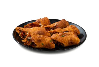 Fresh Fried Spring Rolls isolated on White Background