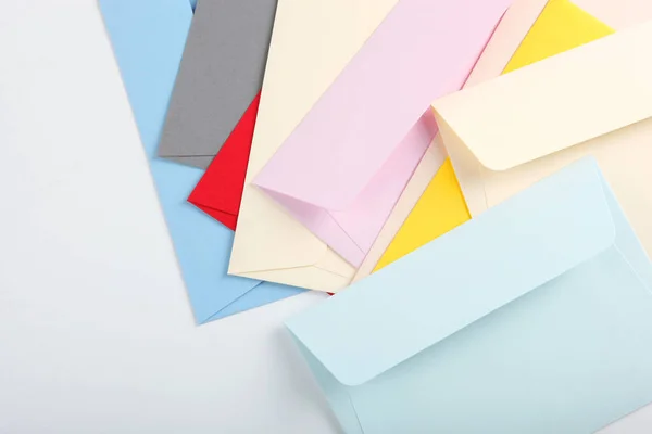 Paper color envelope for letters on a colored background in the air