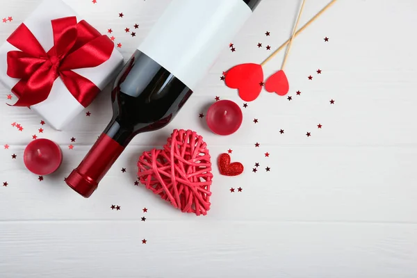 Schöner Valentinstag Hintergrund Auf Farbigem Hintergrund Mit Platz Für Text — Stockfoto