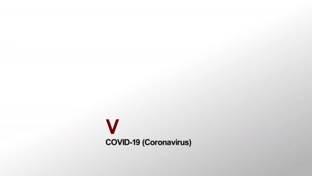 Covid Coronavirus Vaccine Injected Title Animation Syringe Injecting Covid Germs — Stock Video