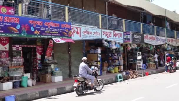 Найбільший Тваринний Ринок Дакки Відкритому Повітрі Час Блокування Районі Катабана — стокове відео