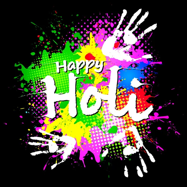Happy Holi, a tavaszi fesztivál, a színek — Stock Vector