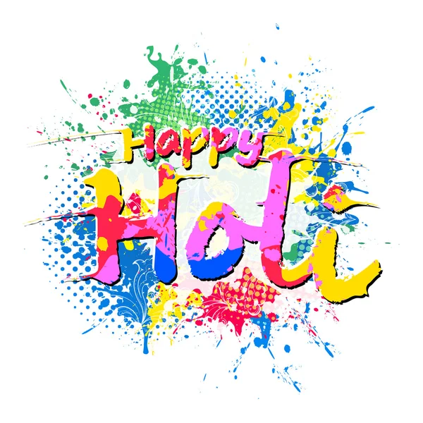 Happy Holi, une fête printanière de couleurs — Photo