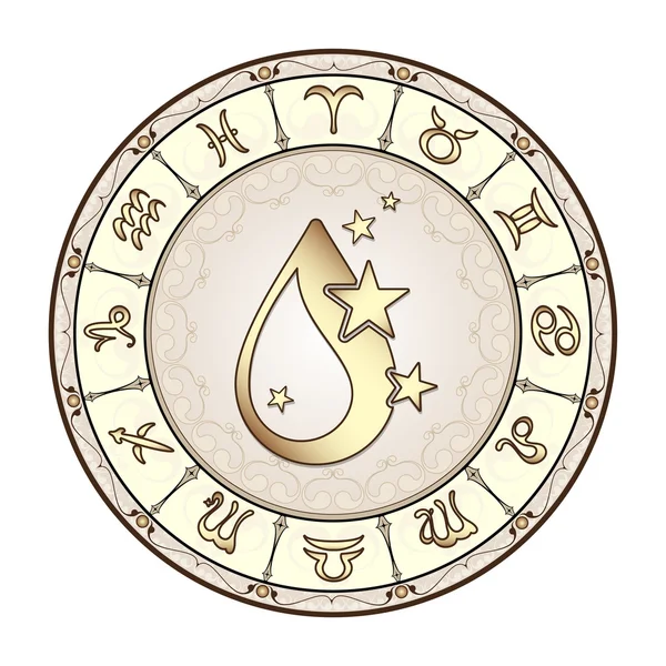 Znak zodiaku Aquarius — Zdjęcie stockowe