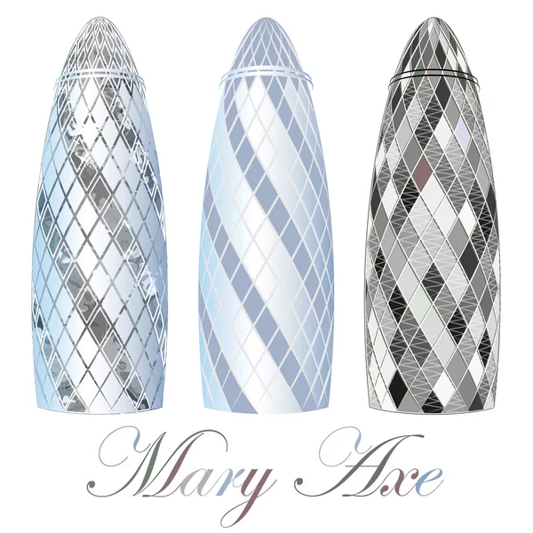 Mary Axe, instellen — Stockvector