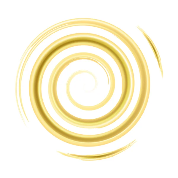 Espiral de acuarela dorada — Vector de stock