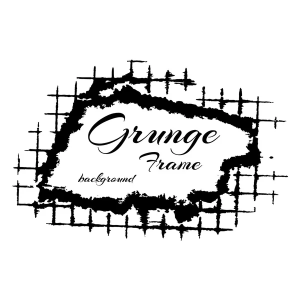 Moldura Grunge, manchas de aquarela no papel quadriculado — Fotografia de Stock