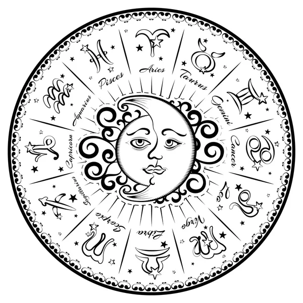 Segni zodiacali, oroscopo — Vettoriale Stock