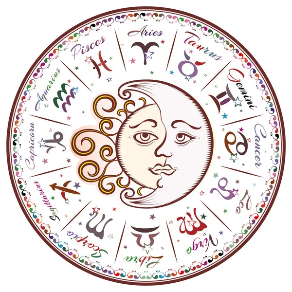 Znaki zodiaku, horoskop — Wektor stockowy