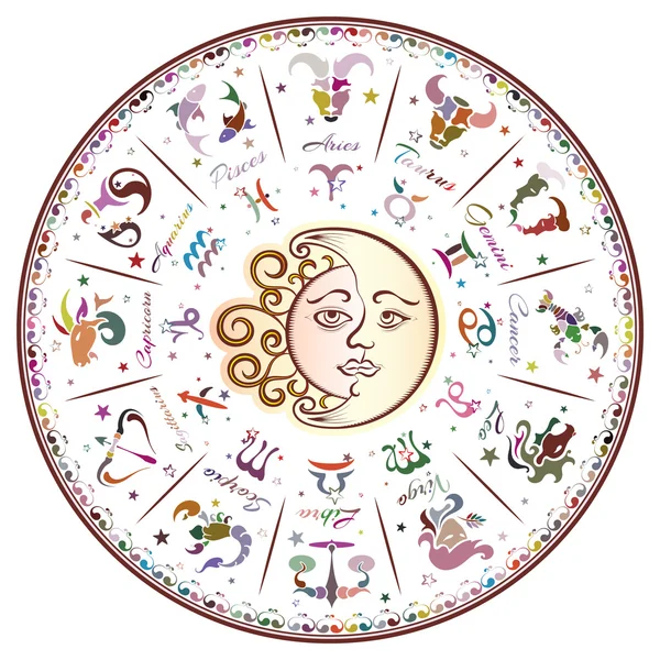 Zodiac signs, horoscope — Stock Vector