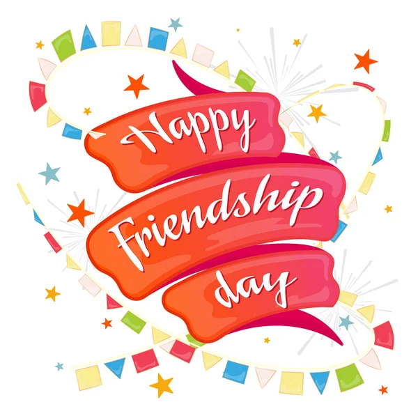 Happy friendship day — Stock Vector