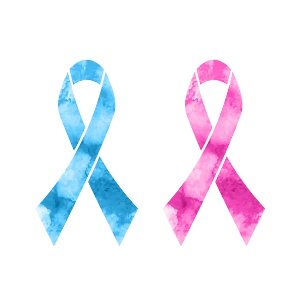 Pink and blue ribbons — Stock Photo, Image