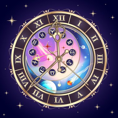 Burçlar, Astroloji saati, vektör
