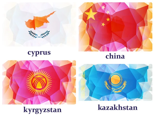 Dünya, vektör çizim bayrakları
